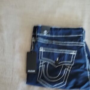 Blue Jeans with White Stitching